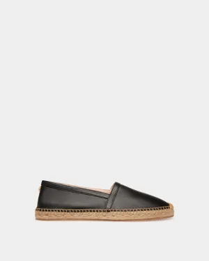 Urdy Espadrille in Black Nappa Leather