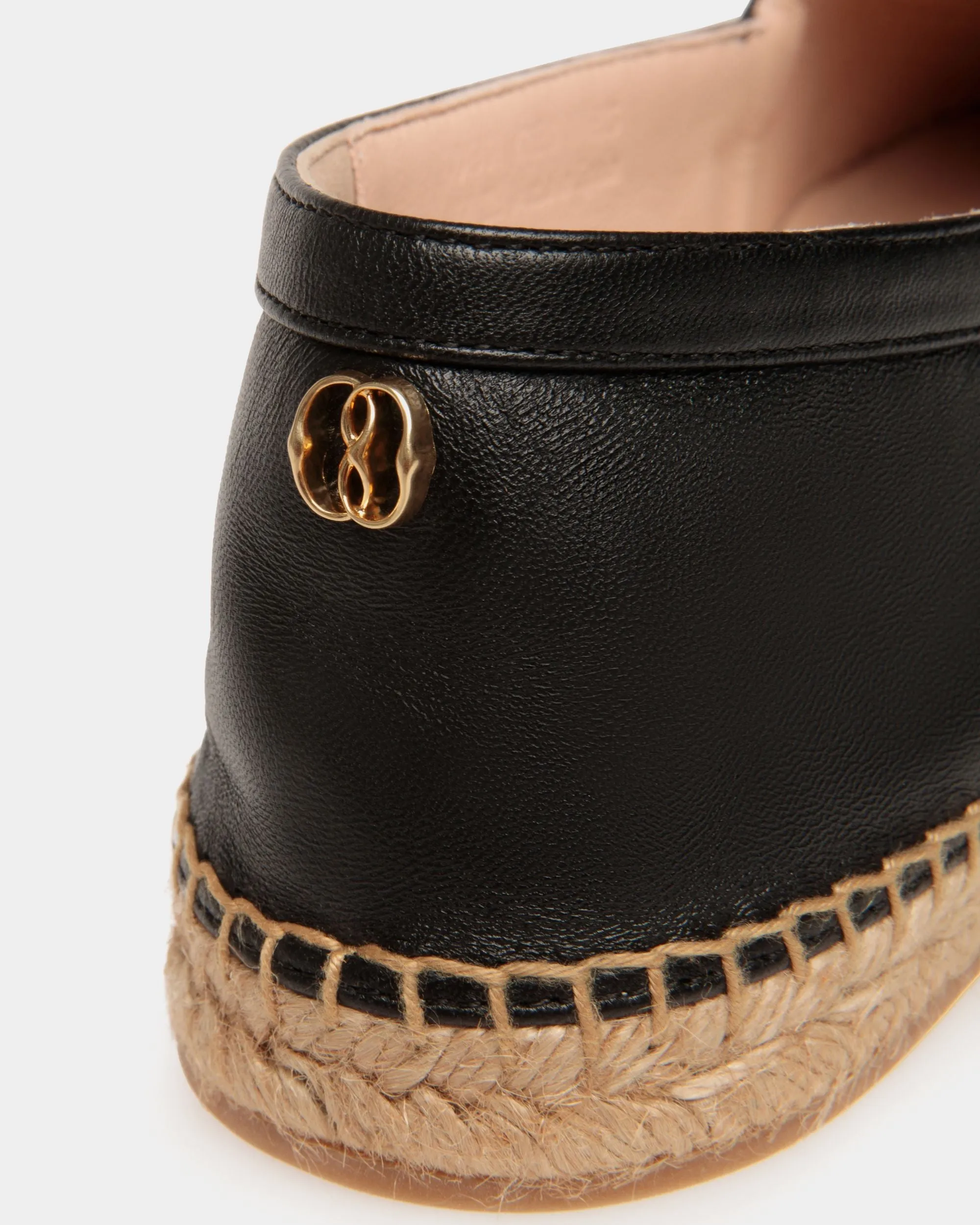 Urdy Espadrille in Black Nappa Leather