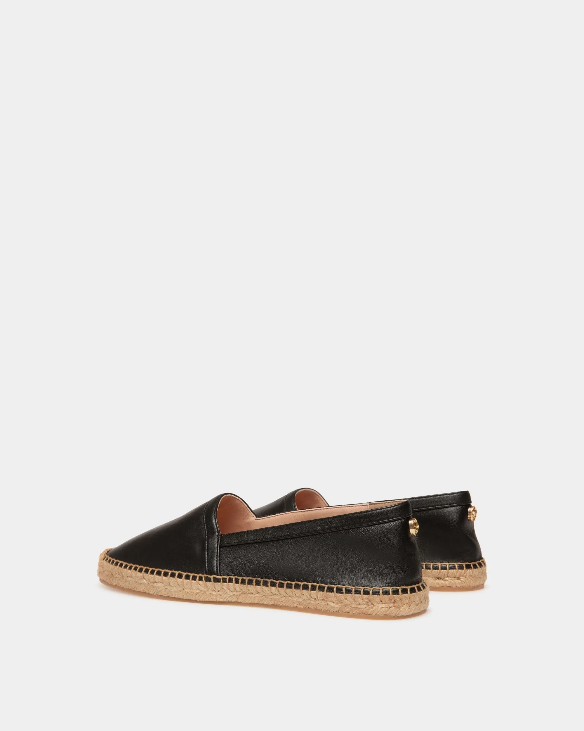 Urdy Espadrille in Black Nappa Leather
