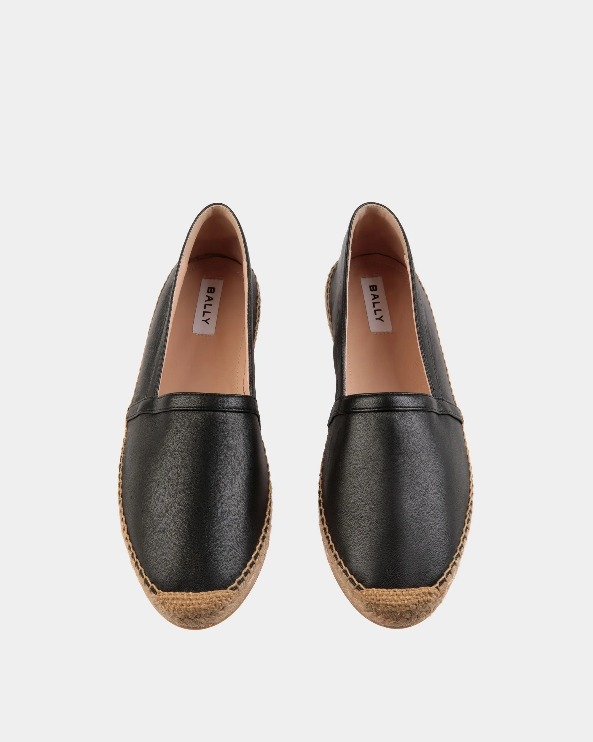 Urdy Espadrille in Black Nappa Leather