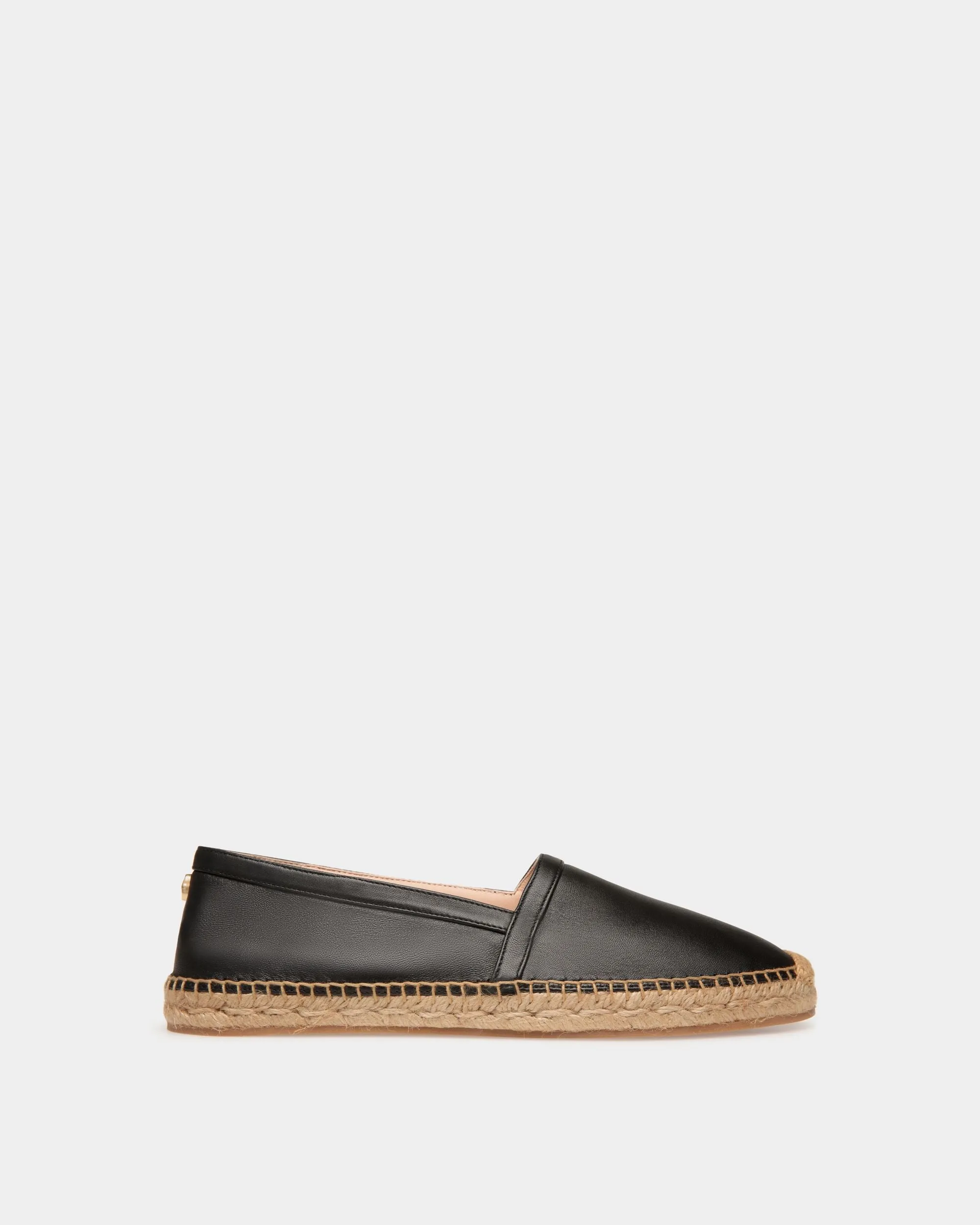 Urdy Espadrille in Black Nappa Leather