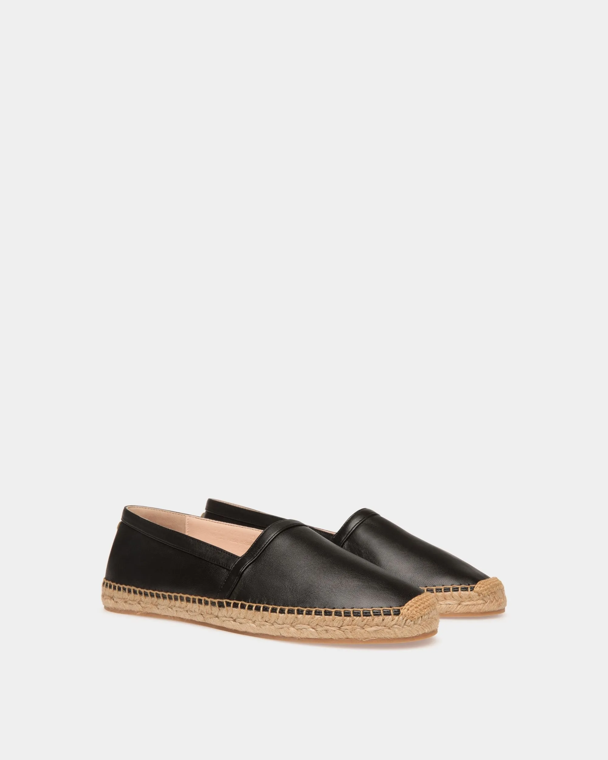 Urdy Espadrille in Black Nappa Leather