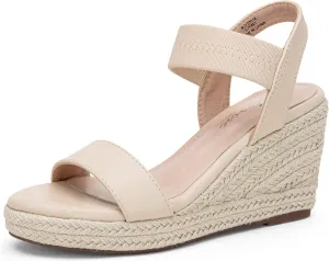 Vepose Women's Wedge Sandals Platform Espadrilles Sandals Elasitc Ankle Strap Open Toe 881 Sandals with 3.5" Inchs High Heel Summer Shoes