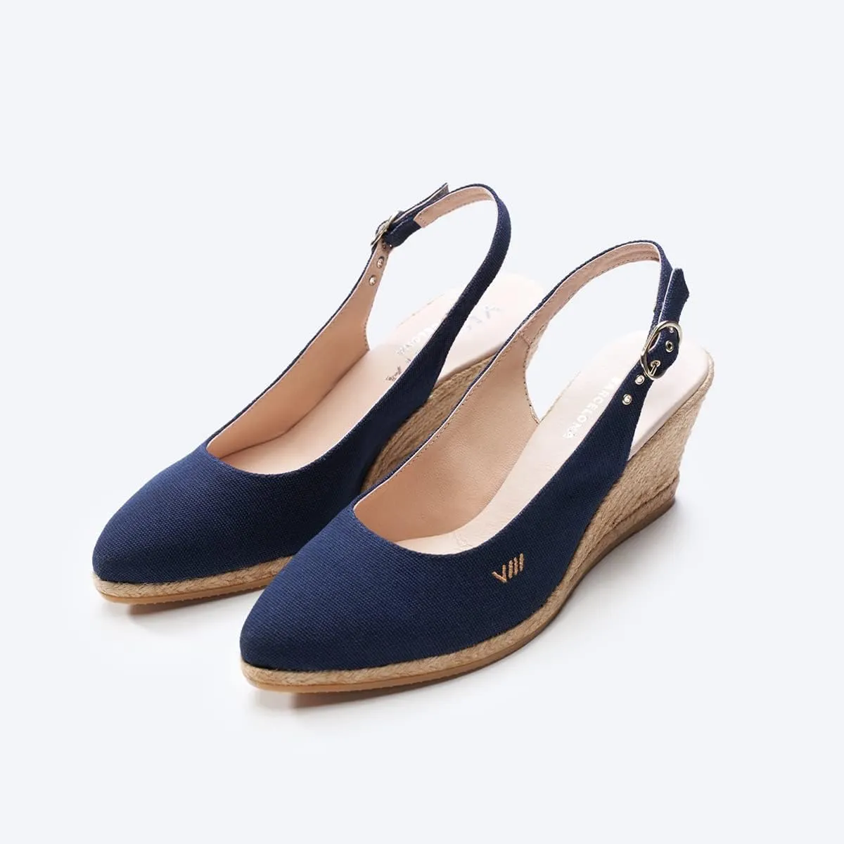 VISCATA Palomera Women's Sandals Espadrille Canvas Slingback Buckle Wedges