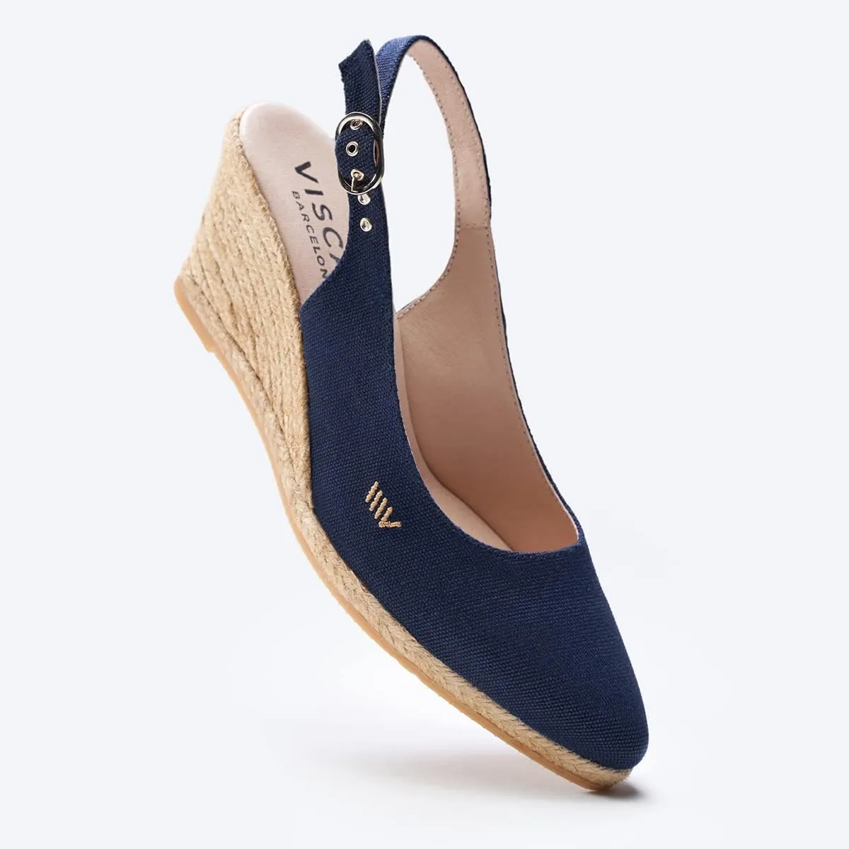 VISCATA Palomera Women's Sandals Espadrille Canvas Slingback Buckle Wedges