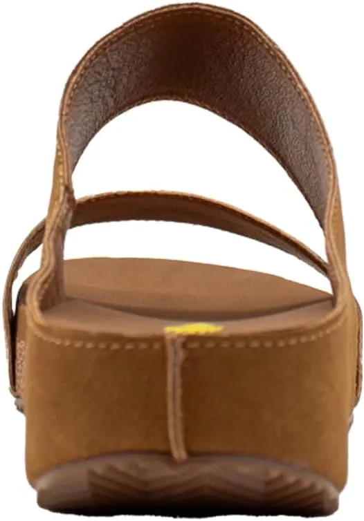 VOLATILE Womens Campfire Metallic Slide Casual Sandals Casual Low Heel 1-2" - Brown, Gold