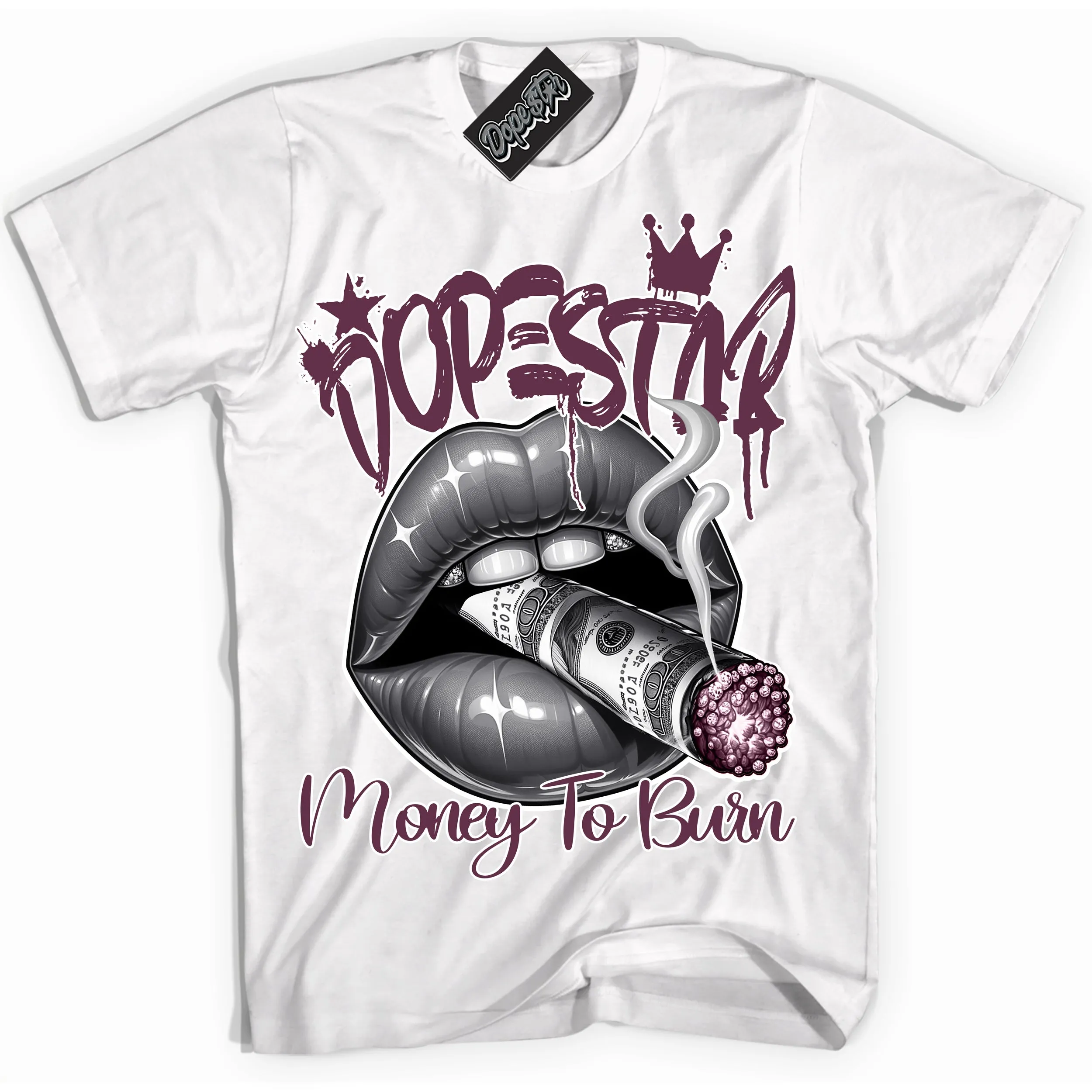 White Viotech Dunks Sneaker Shirt Money To Burn Graphic