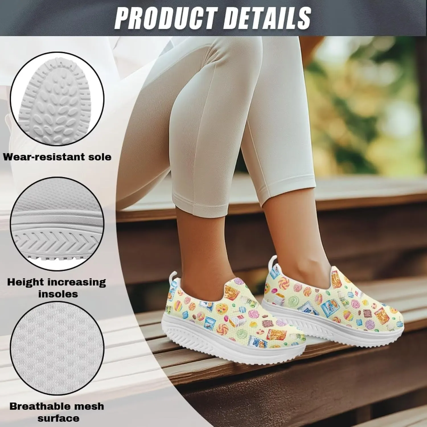 Women Slip-on Platform Loafers Casual Comfortable Loafer Shoes Slip Resistant Walking Sneaker