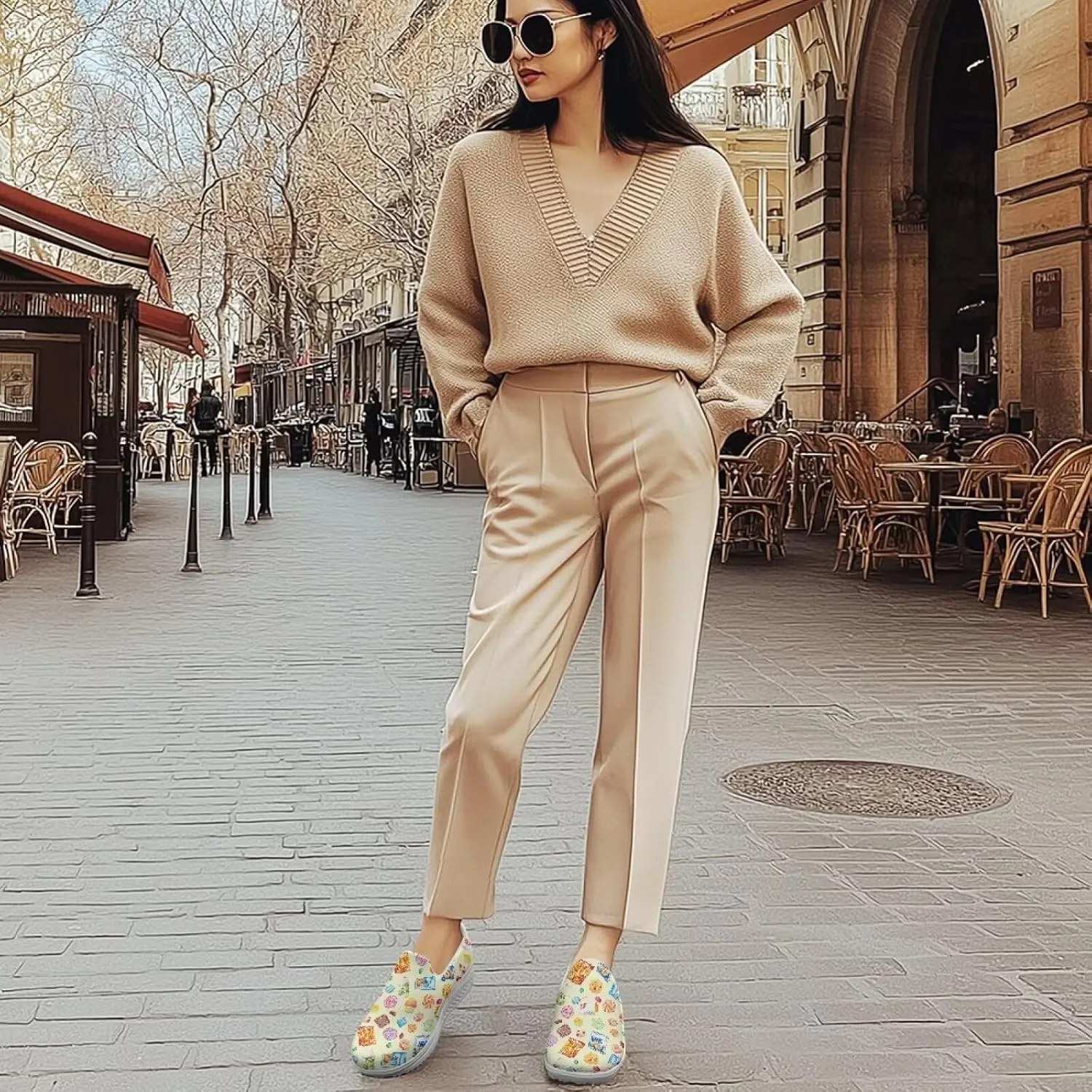 Women Slip-on Platform Loafers Casual Comfortable Loafer Shoes Slip Resistant Walking Sneaker