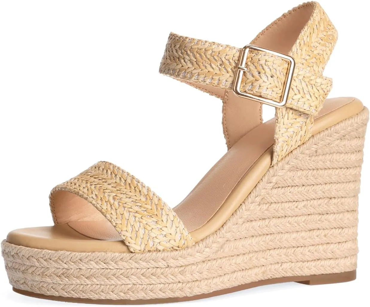Women's Platform Sandals Wedge Ankle Strap Open Toe Sandals