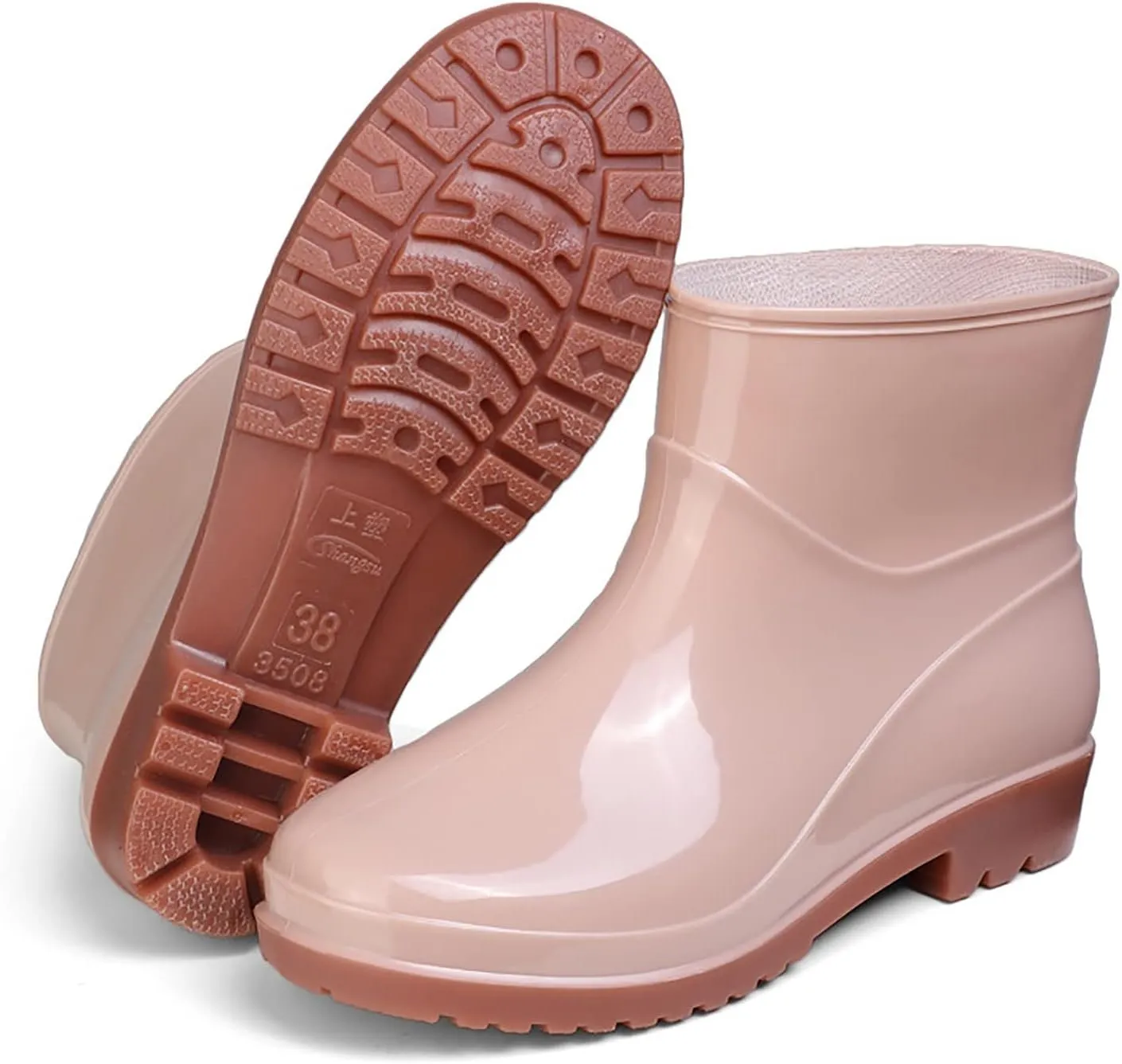 Womens Rain Boots Wide Mens Grounded Footwear Boots Ankle Booties Heels Non Slip Work Barefoot Shoes Mid Calf Rain Boots for Women,Waterproof Garden Knee High Boots