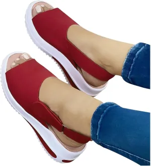 Womens Sandals,Women Causal Summer 2023 Peep Toe Platform Sandals Shoes Wedges Ankle Buckle Ladies Flip Flops