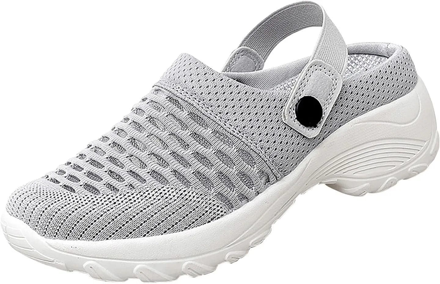 Womens Slip-on Walking Shoes,Orthopedic Diabetic Knit Mesh Breathable Casual Shoes with Arch Support Summer Outdoor Non-Slip Platform Sneakers Sandals