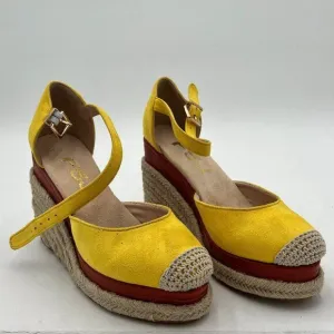 Womens Summer Espadrille Heel Platform Wedge Sandals Ankle Buckle Strap