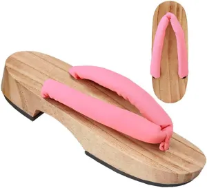 Wooden Clogs Women Kamado Kochou Cosplay Shoes Geta Slippers Japanese Sandal Clog