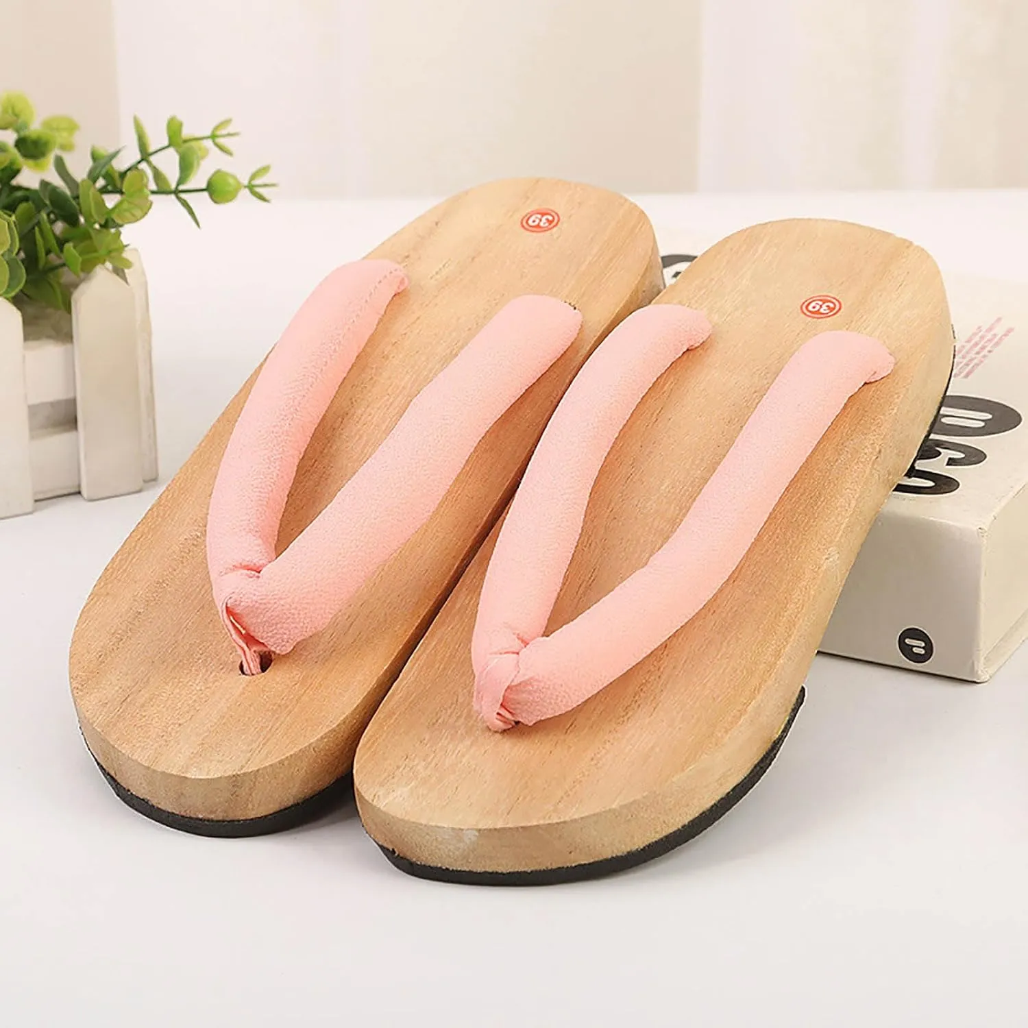 Wooden Clogs Women Kamado Kochou Cosplay Shoes Geta Slippers Japanese Sandal Clog