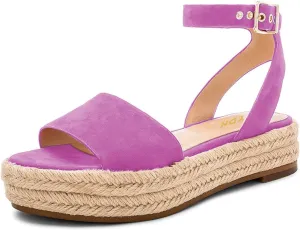 YDN Women Open Toe Ankle Strap Wedge Low Heel Espadrille Sandals Platform Summer Shoes Size 4-15 US