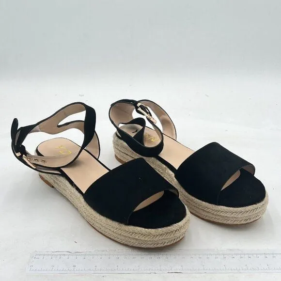 YDN Women Open Toe Ankle Strap Wedge Low Heel Espadrille Sandals Platform Summer