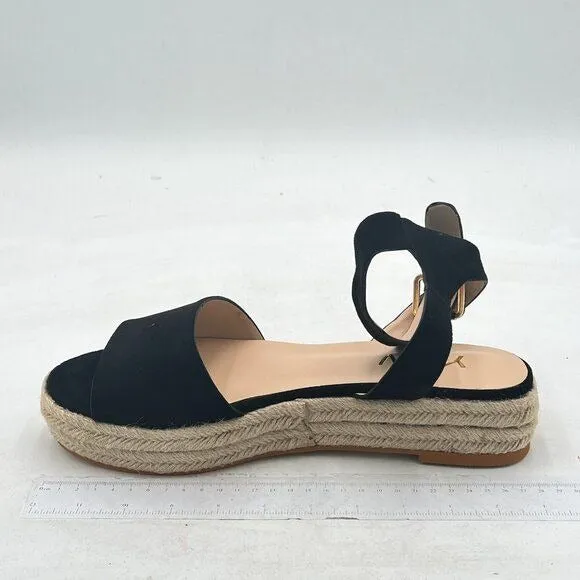 YDN Women Open Toe Ankle Strap Wedge Low Heel Espadrille Sandals Platform Summer