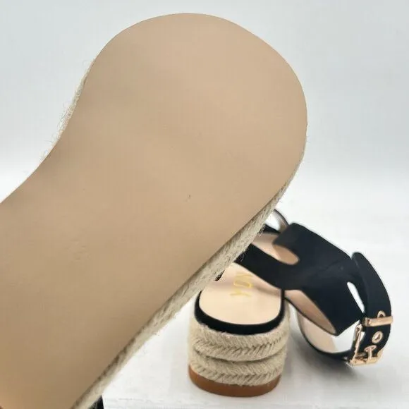 YDN Women Open Toe Ankle Strap Wedge Low Heel Espadrille Sandals Platform Summer