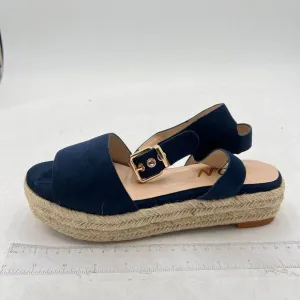 YDN Women Open Toe Ankle Strap Wedge Low Heel Espadrille Sandals Platform Summer