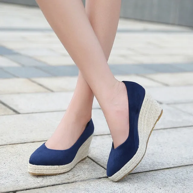 You Had Me @ HELLO Espadrille Wedges